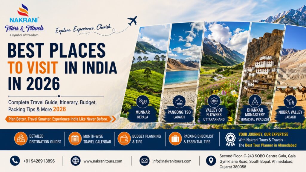 Best tour planner in ahmedabad 5 best places to visit india 2026