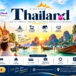 Thailand travel guide featuring Thai temples, tropical islands and long-tail boats